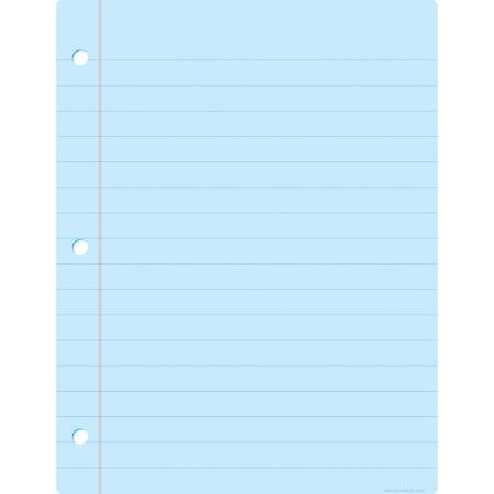 ASHLEY PRODUCTIONS Smart Poly Big Light Blue Notebook Paper Chart, 17in x 22in 92014